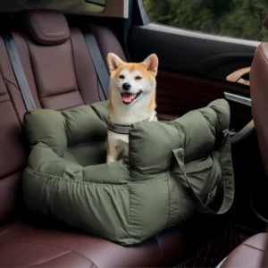 Portable Dog Car Seat Dog Travel Accessories Dual-use Car Pet Bed Booster Seat with Handy Side Pocket for Small and Medium Dogs