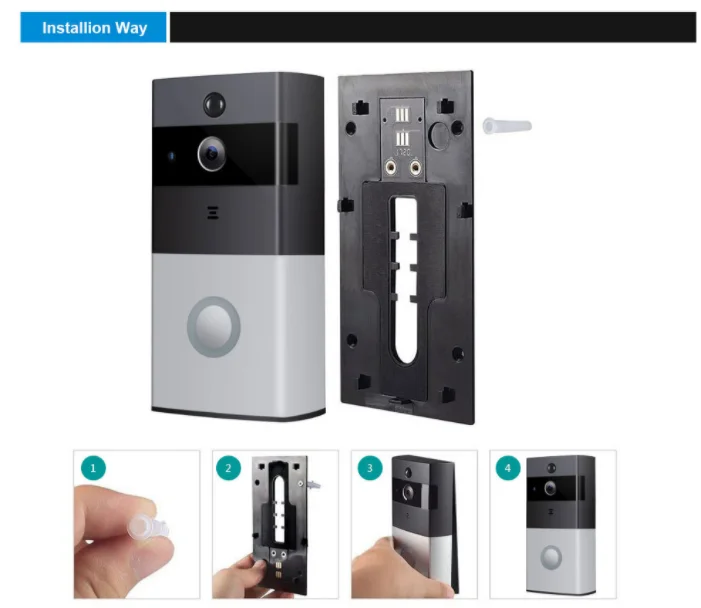 Chisung Intelligent Smart Wifi Visual Voice Intercom Remote Wireless Doorbell Anti-Theft Monitoring Connect Phone - Image 2