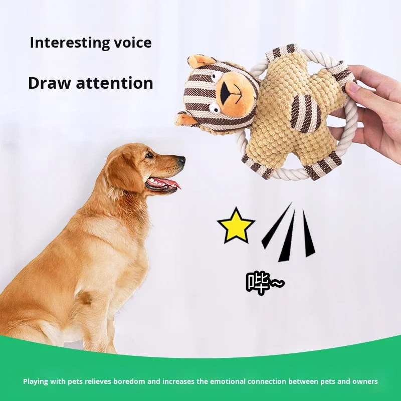 Wholesale Eco-friendly Dog Toys Durable Stout Plush Chew Set Squeaky Function Comforter Pp Cotton Filling Super Soft Pet Toy Pack of 10 - Image 2
