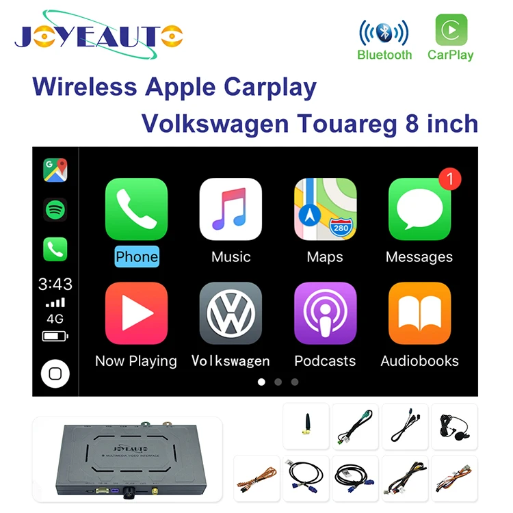 JoyeAuto Apple CarPlay Interface Box - Android Auto, Hands-Free Phone Calls for Volkswagen Touareg 8.0 Inch (2010-2017) - Image 2