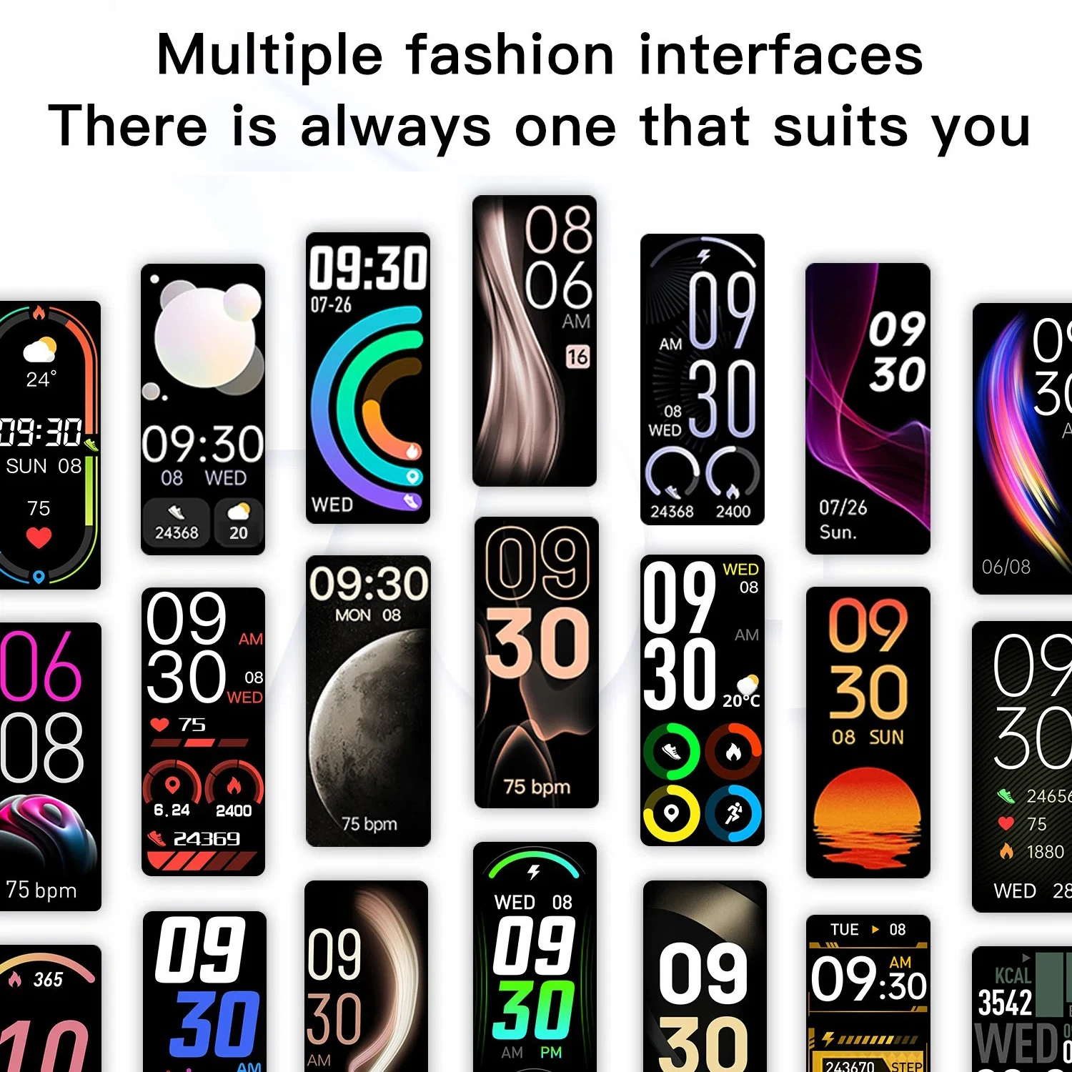 Hot Selling 1.1" Screen Blood Pressure Body Temperature SmartBand C60 Smart Bracelet Band Fitness Tracker for Ios Phone - Image 4