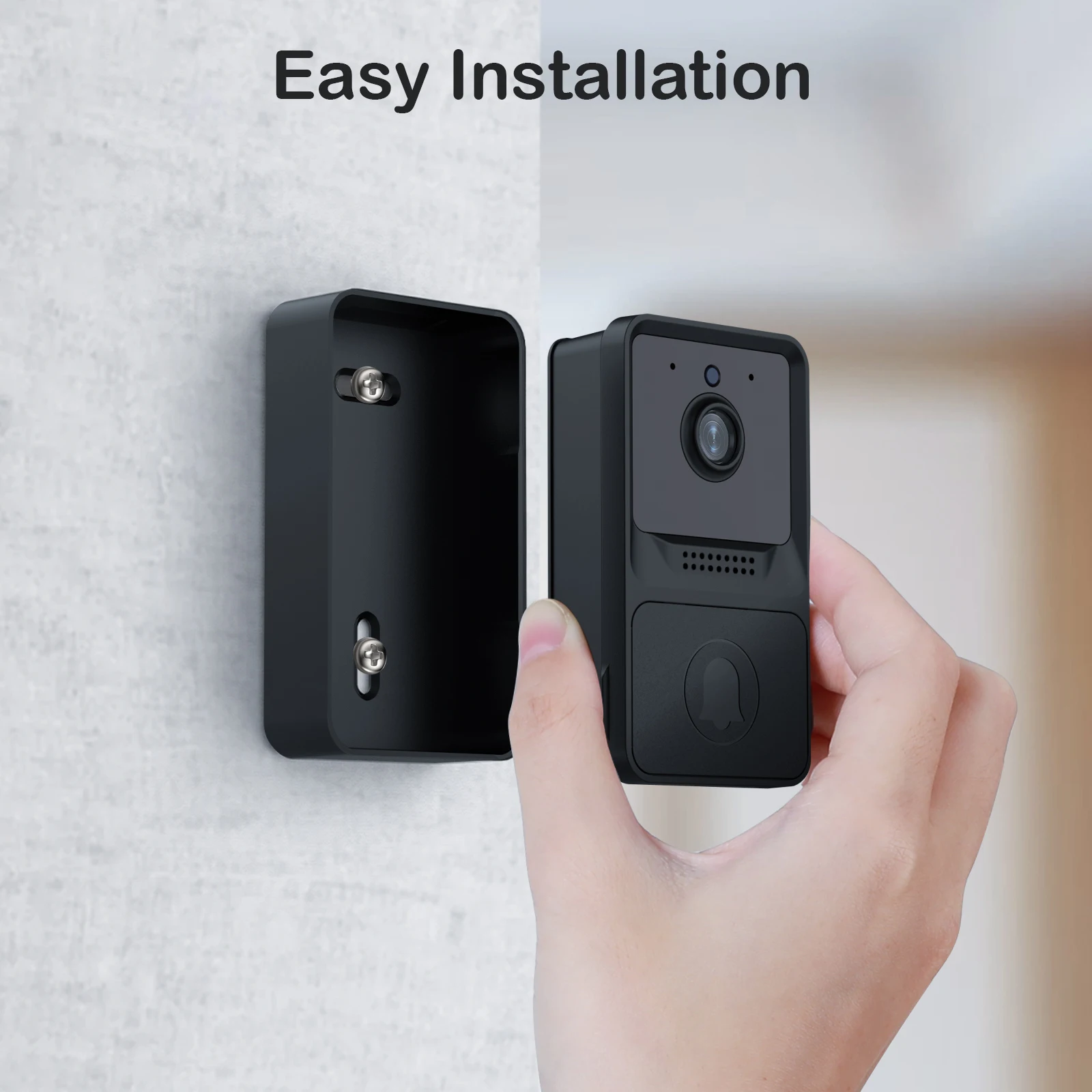 Home Video Smart Wi-Fi Doorbell Camera with Night Vision and Audio Wireless Ring Doorbell for Door Phones Pack of 2 - Image 4