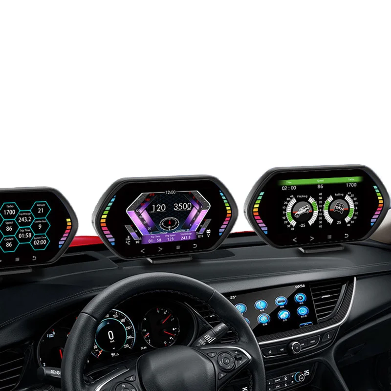 F12 HUD Head-Up Display OBD+GPS+Slope Meter LCD Digital Speedometer with Water Temperature for Car/Vehicle - Image 3