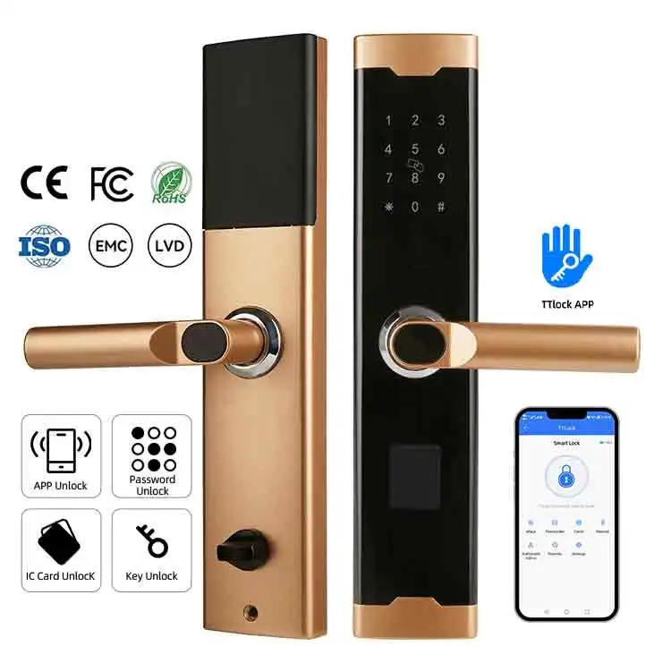 Factory Sale Security Smart Home Product Electric Password Lock TTlock App Door Lock Smart
