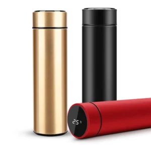 500ml Double Wall Stainless Steel Insulated Vacuum Flask Smart Water Bottles with Led Temperature Display Pack of 20