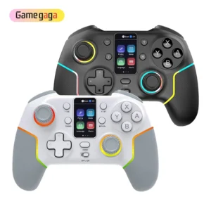 A STK-7052P Intelligent Screen Wireless Android Game Controller With RGB Lighting Six Axis Gamepad for Switch Mobile IOS PC Pack of 5