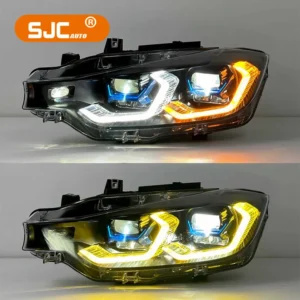 SJC Laser Double Color Headlights for BMW 3 Series F30 F35 Upgrade to X5 Style Laser Headlights Front F30 Headlight
