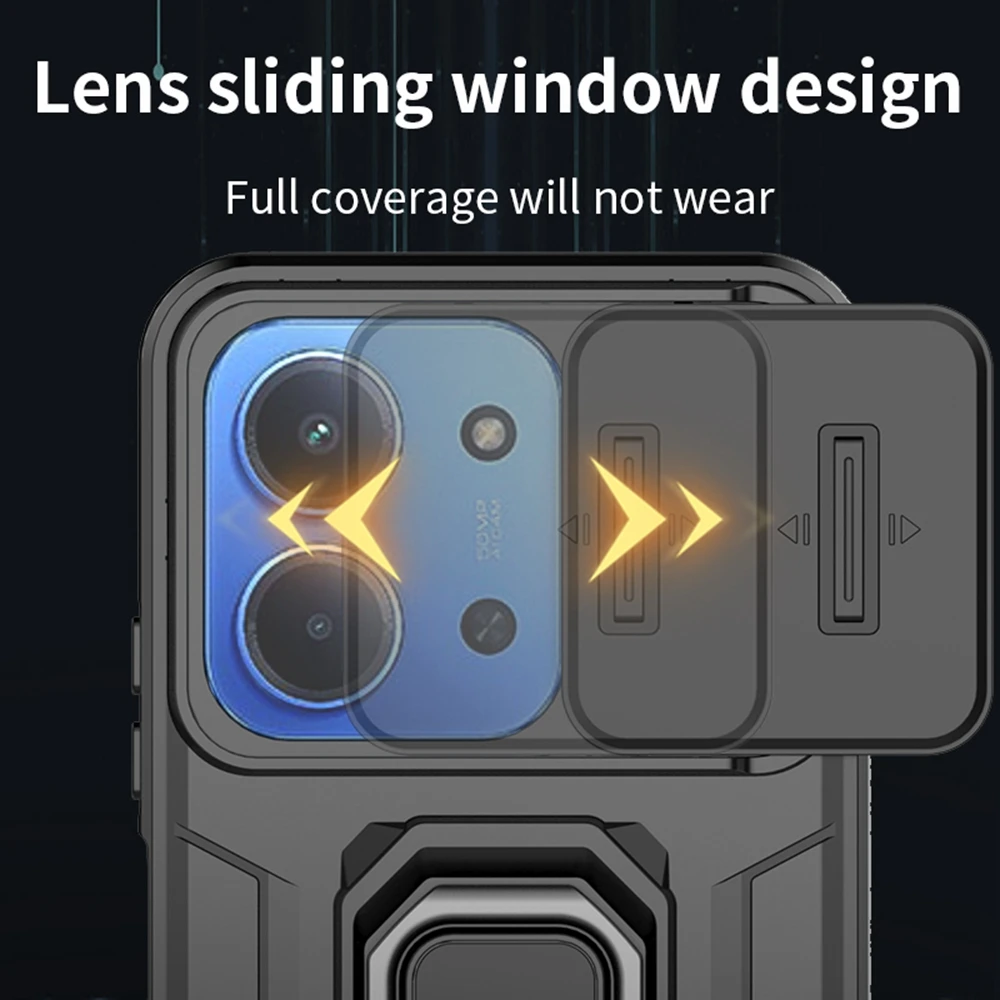 For Xiaomi Redmi 15C 4G 171mm Case Shockproof Armor Magnetic Holder Ring Case for Redmy 15C 15 C Redmi15C 4G Lens Protect Cover Pack of 10 - Image 2