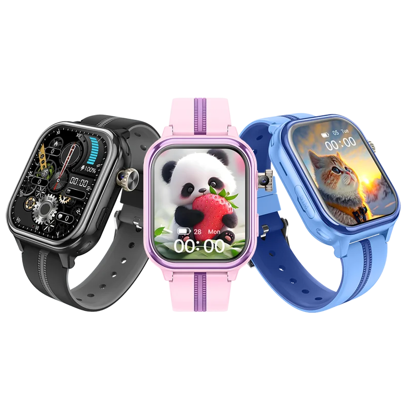 D52 Watch with AI Face Unlock Big Memory More APP Downloads HD Rotate Camera GPS WiFi Location 4G 5G Network Two Way Call Pack of 2