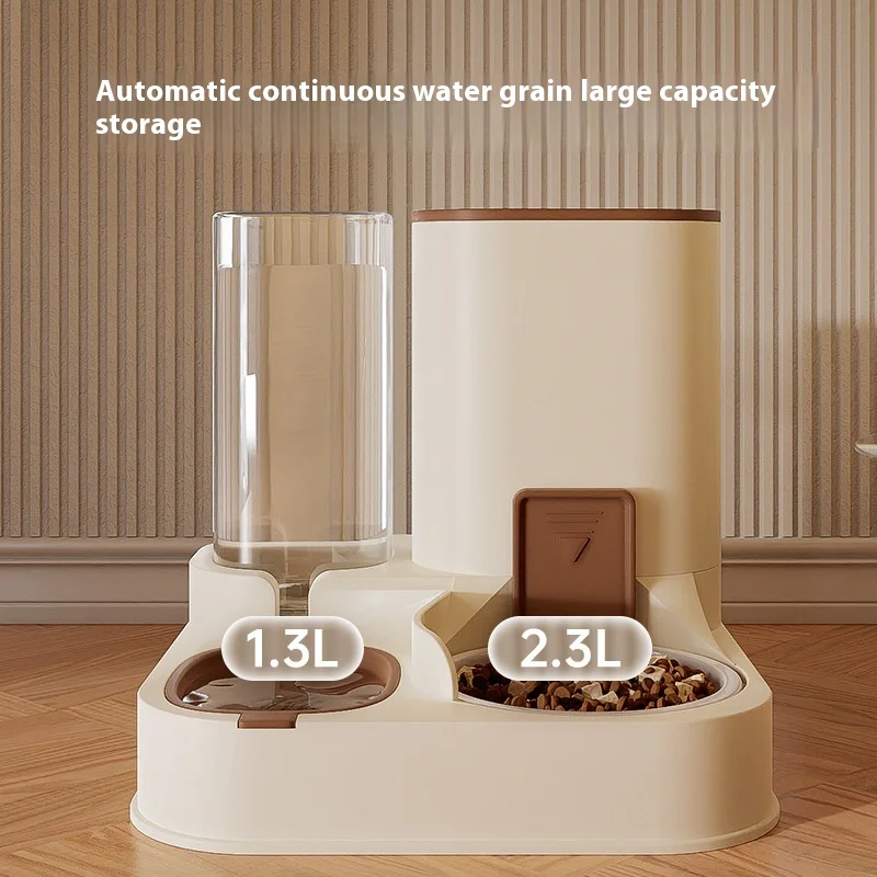 Modern Style Integrated Automatic Feeding Water Dispenser Stainless Steel Pet Bowl for Cat Dog Wholesale Cross Border Trade Pack of 10 - Image 4