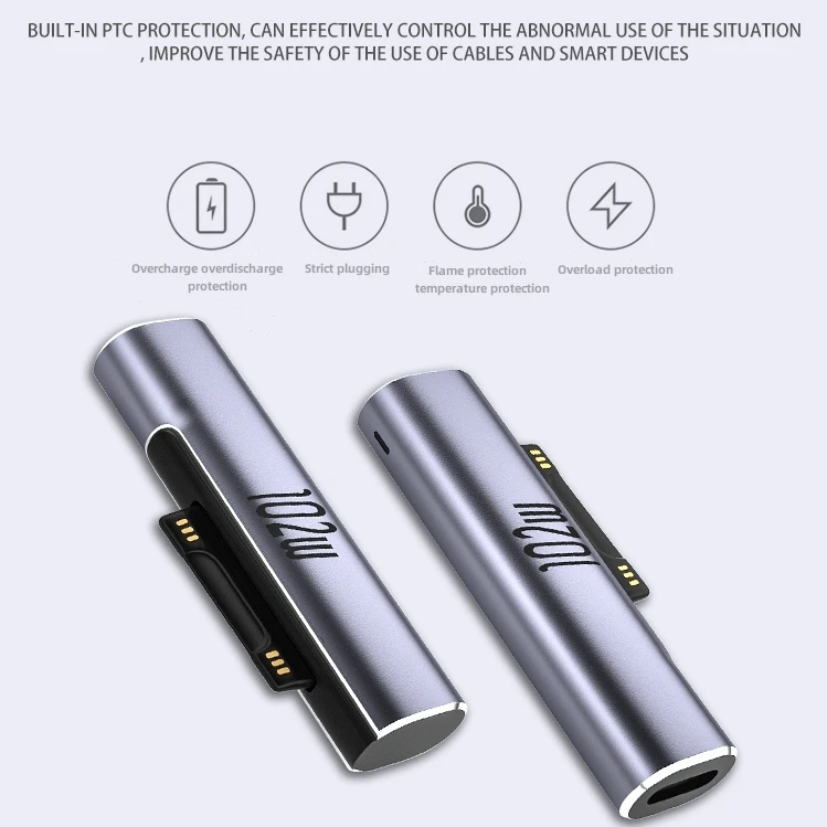 New 102w Usb C Pd Fast Charging Cable Plug Converter for Surface Pro 8 7 6 5 4 3 Go Usb Adapter Power Supply for Laptop Pack of 10 - Image 2