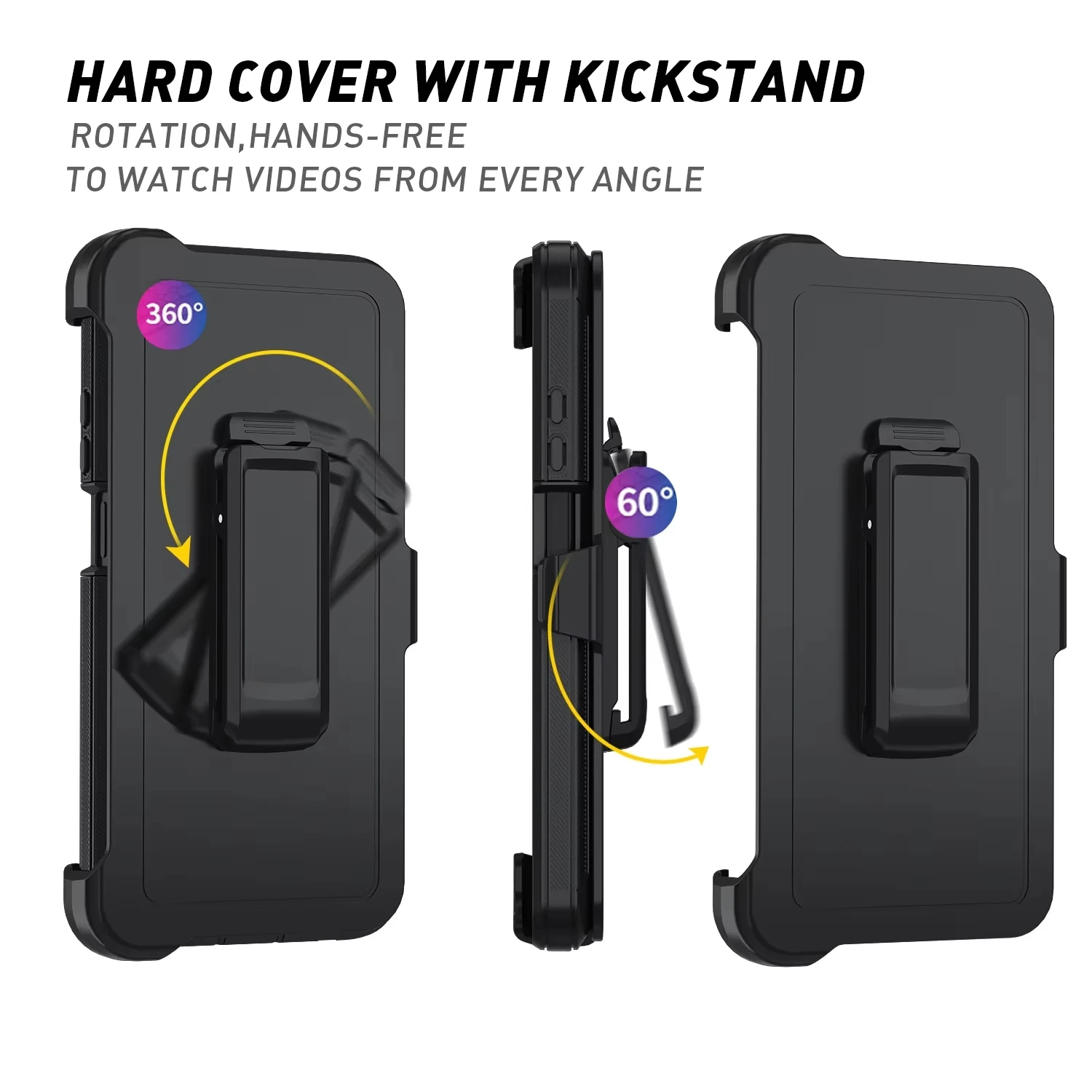 Heavy Duty Holster case for Tecno Spark 40 4G/ Spark 40C/ Spark 40C/ Camon 40 Pro 4G Rugged Belt Clip Defender case Pack of 10 - Image 2