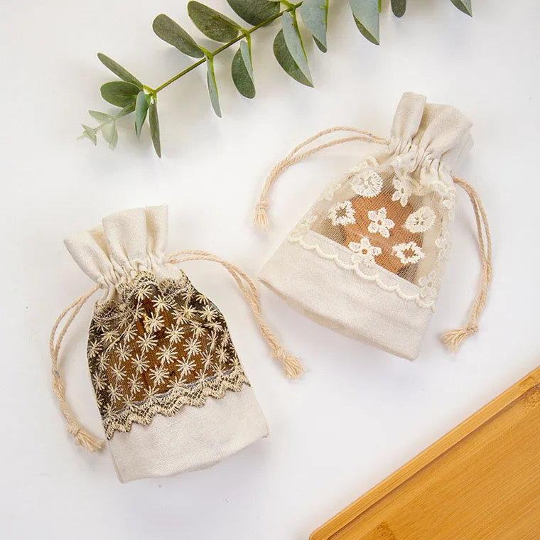 Custom Pattern Durable Birthday Gift Present Drawstring Bag Small Storage Bag with Double Drawstrings Pack of 50 - Image 4