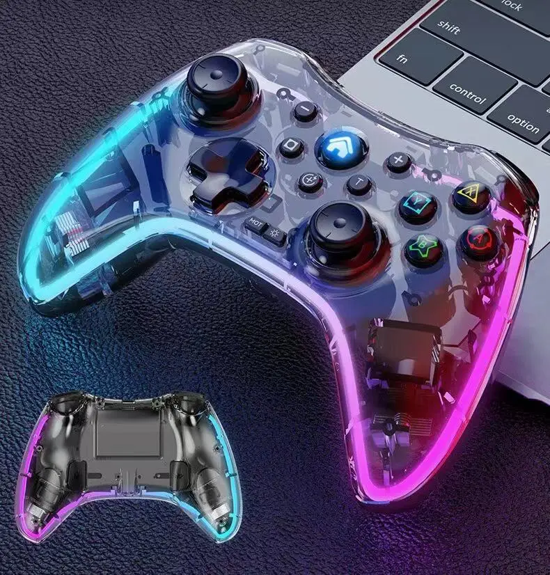 New Model Switch Game Controller Transparent Luminous Controller RGB Android Controller