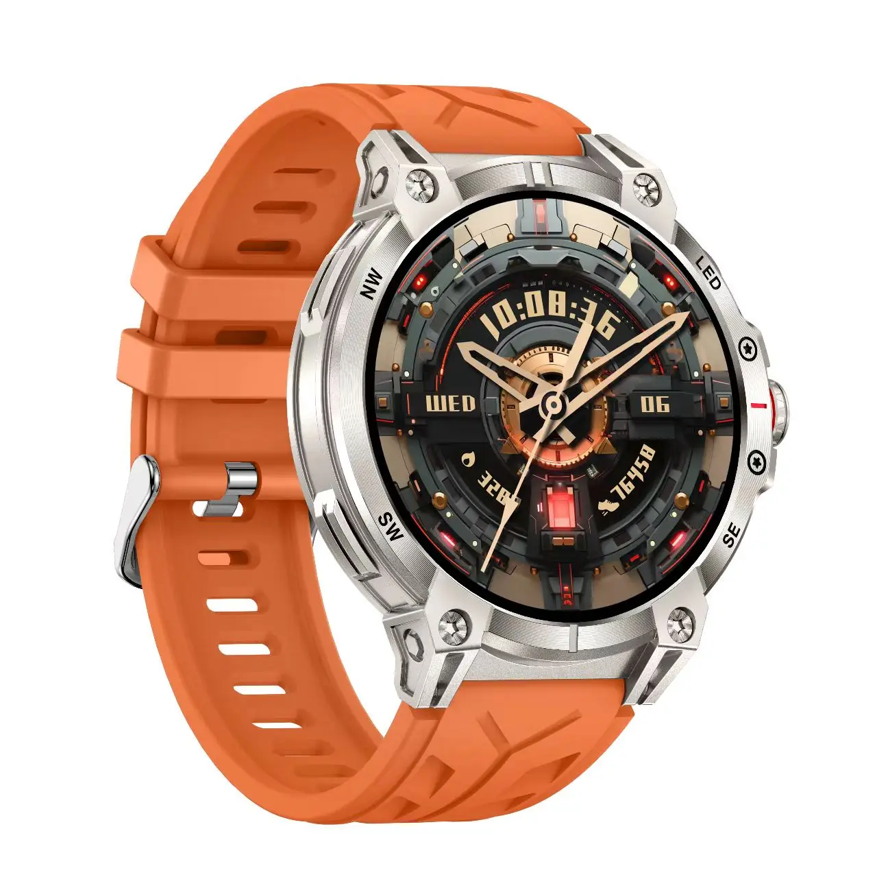 KC89 Smartwatch 1.85-Inch GPS Position BT Call IP68 Waterproof Health Monitoring Heart Rate Outdoor Sports Smart Watch for Men Pack of 2 - Image 2