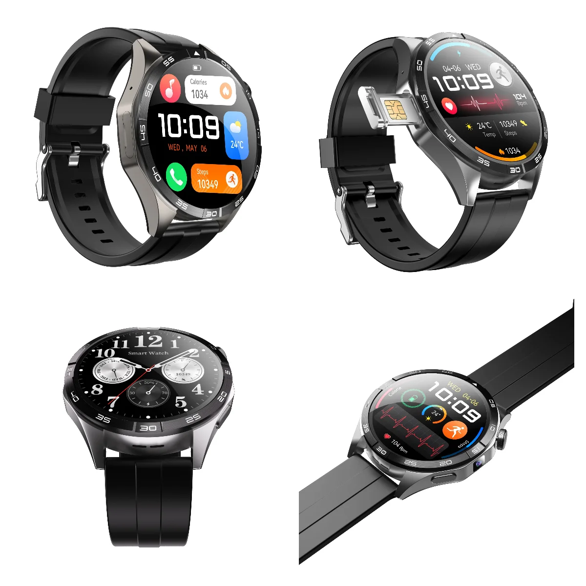 4G LTE Smart Watch Phone with Any APP Download, 2MP Front Camera, NFC, Voice Assistant & 750mAh Long Battery - Image 2