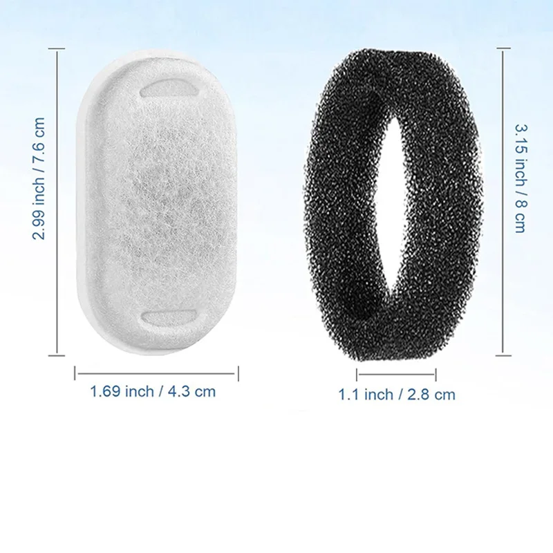 Activated Carbon Filter for Pet Water Fountain High-Quality PP Cotton Easy Installation Clean Water Pack of 2 - Image 2