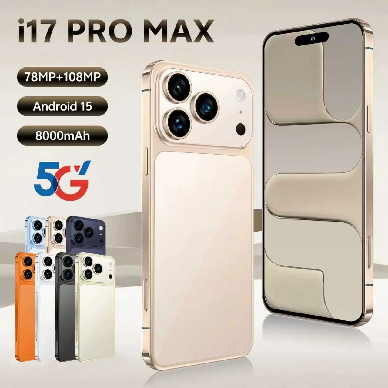 I17 Pro Max 5G Octa Core Android Smartphone 12GB RAM 512GB ROM 7.3 Inch Full Screen Dual SIM Unlocked Mobile for Global Use - Image 4