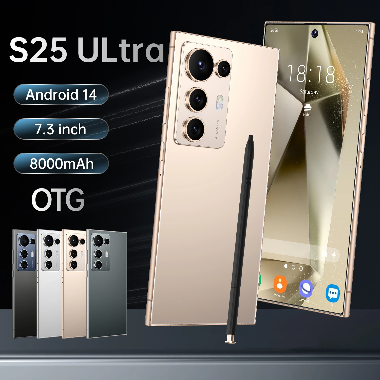 All-Rounder Phones S25 U Smartphones 16gb+1tb 5g Dual Sim Cellphone Mobile Phone - Image 3