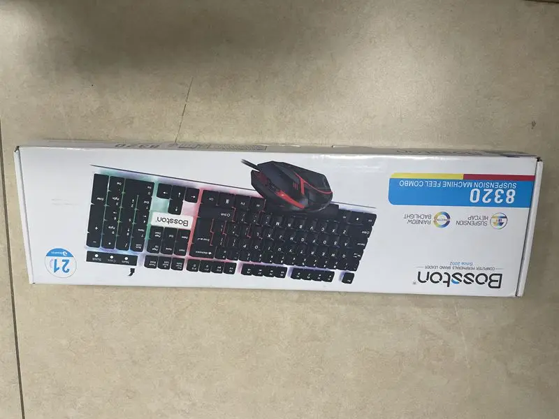 BOSSTON 1600 DPI Gaming Keyboard Mouse Combo Ergonomic Quiet Wired Mini Multimedia Full Size Keyboard Mouse Combo Pack of 30 - Image 4