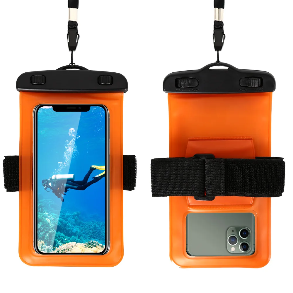Mobile Phone Waterproof PVC Bag Outdoor Rafting Swimming Universal Beach Surfing ArmBag Touch Screen Waterproof Phone Bag Pack of 20 - Image 4