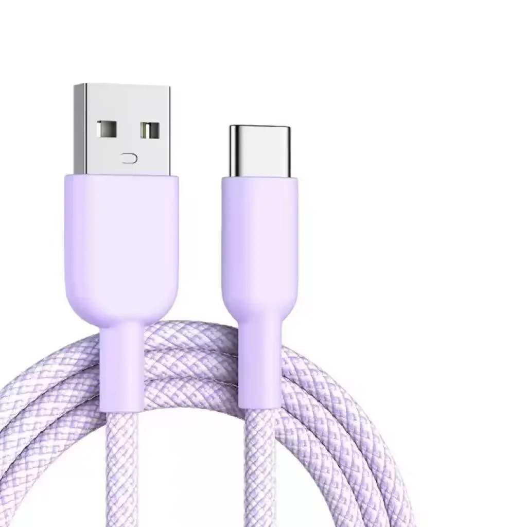1M 2M 3M High-speed USB to Type C Charging Cables Nylon Braid Data Cable USB C Quick Charger Cord for 15/16/17 Mobile Phone Pack of 10