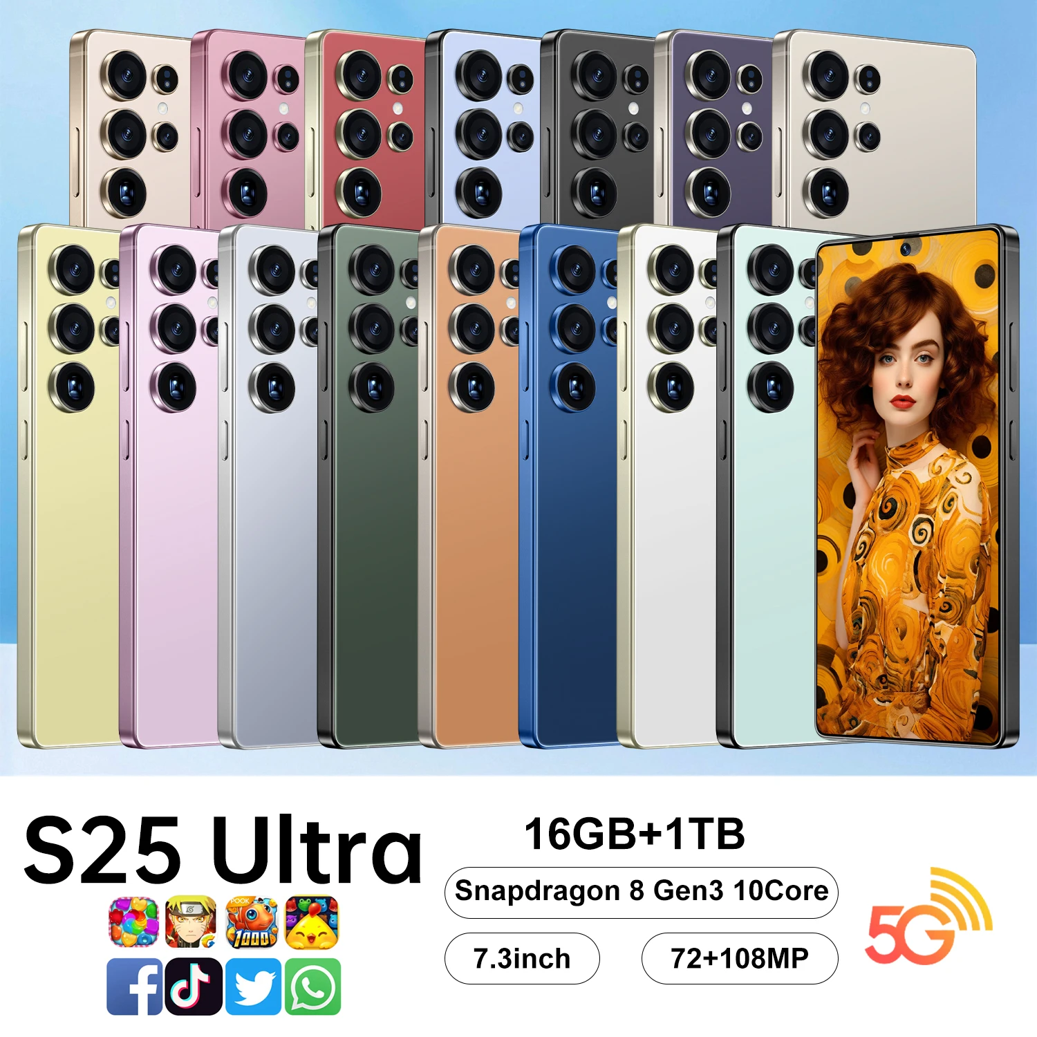 Real High Quality Best Selling S25 Ultra 22GB+1TB 5G Android 15 Unlock 108MP Long Standby Big Battery Gaming Mobile PhoneS - Image 4