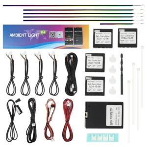 Xingmu Car LED Accent Interior Ambient Light Strip Light with Phone APP Control Flexible Atmosphere Lamp Kit