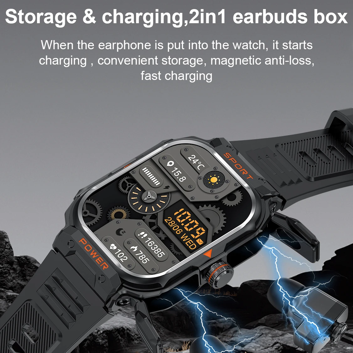 GT55 Popular Products HD Touch Screen Headset Sports Smart Watch Fitness Tracker Smartwatch for iPhone Android Man Women Pack of 10 - Image 4