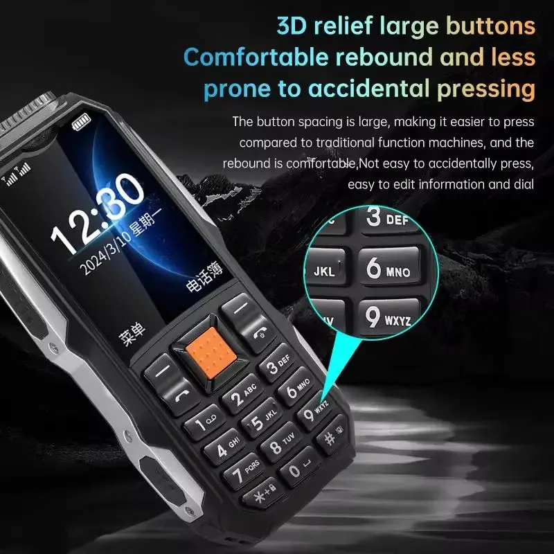 Cheap Small Size Rugged Mobile Phone Push Button Large Battery Long Standby Flashlight Big Sound Two Sim Cards Mini Cellphone Pack of 10 - Image 2