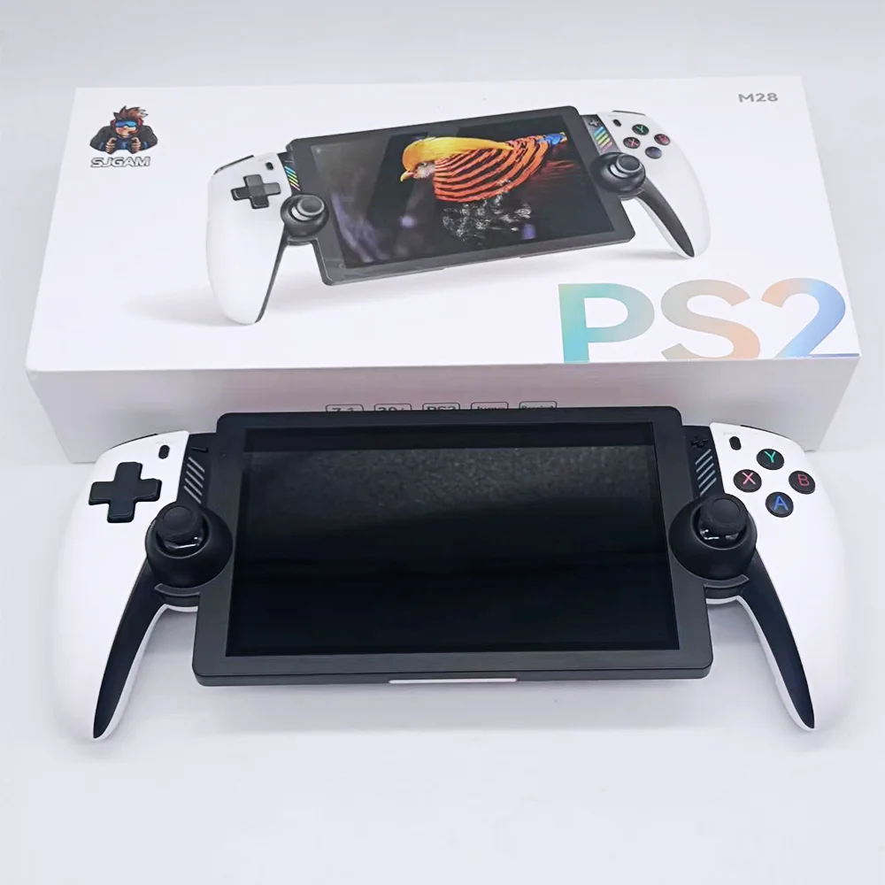 M28 Video Game Console Linux System 7.1 Inch IPS Large Screen Portable Retro Handheld Game Player Support for PS2 Emulator