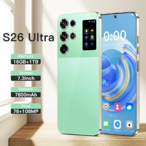 S26 Ultra 3G/4G/5G Mobile Phone 16GB RAM 1TB Storage Smartphone 7.3 Inch HD Dual Card Android Cellphone