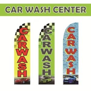 Aisa Display Carwash Feather Flag Single Side 60*240cm Automotive Business Marketing Advertising Equipment Display Waterproof Pack of 5