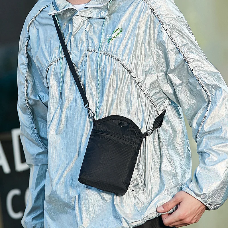 Wholesales Customized Men's Mini Mobile Phone Bag Unsex Outdoor Sport Tactical Nylon Cellphone Protective Shoulder Bag - Image 2