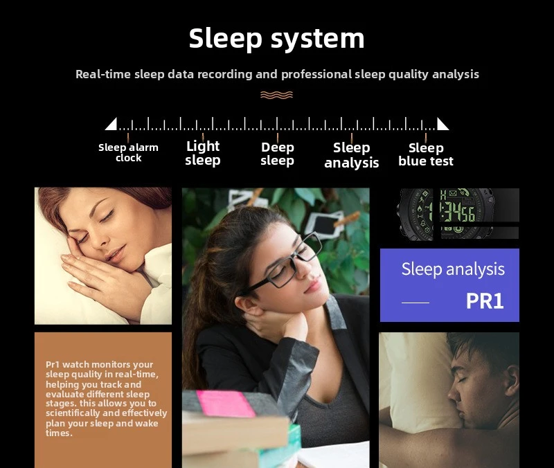 Best-selling PR1 Smartwatch for Outdoor Sports, Running Timing, Swimming Protection, Multi-functional Men's and Women's Watch - Image 4