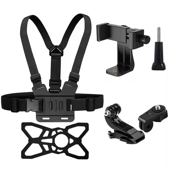 Chest Body Harness Belt Strap Screw Mount for Go Pro Hero SJCAM Xiaomi DJI OSMO for Smartphone Camera Accessories Kit Fit Pack of 5 - Image 3
