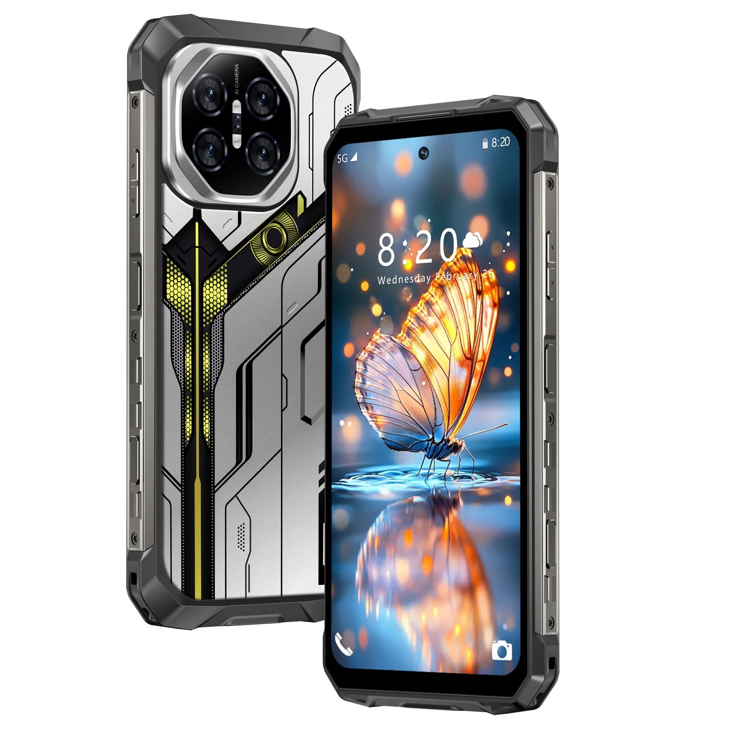 Smartphone S26 Ultra Rugged 5G CDMA LTE HD OLED 90Hz Gaming Display Android 15 Three-Defense Night Vision Shockproof 22000mAh
