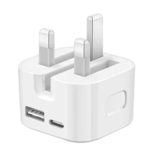UK Plug 35W Charger A+C Dual Port Fast Charger Foldable Charger Portable for Samsung for IPhone