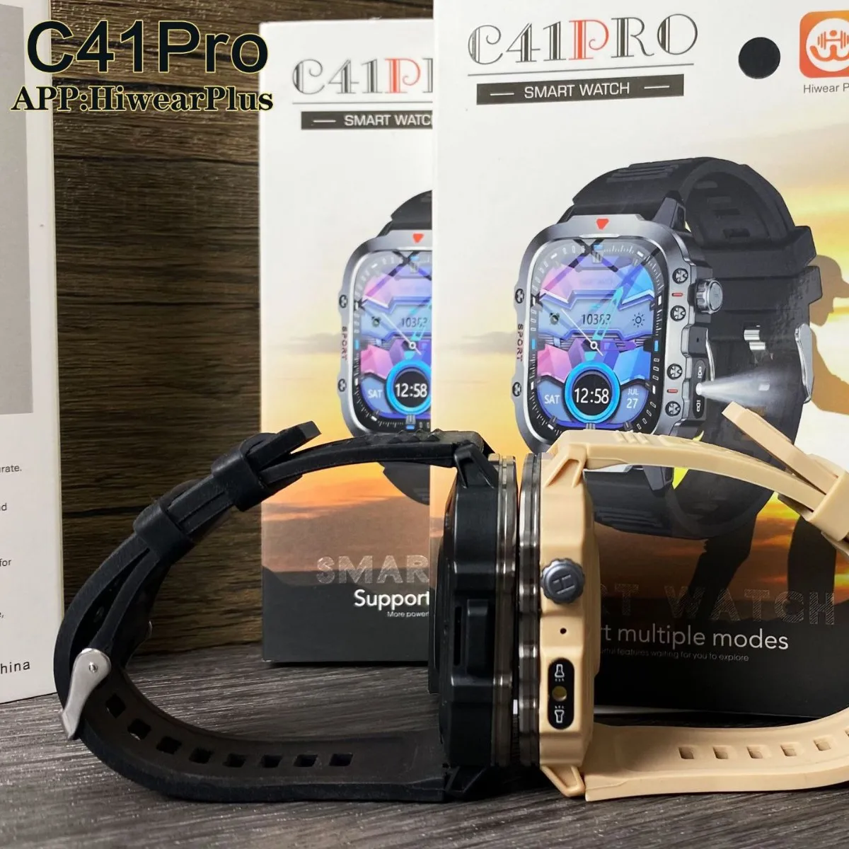 Smart Watch Three-Prevention Outdoor Heart Rate Blood Pressure Monitoring Sports H11 SmartWatch With Flashlight TFT Display Pack of 3 - Image 2