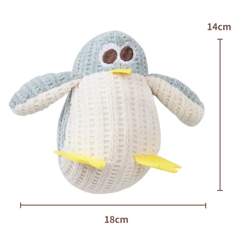 Penguin Cartoon Cat Toy with Cotton & Crinkle Paper Chew-Proof Boredom Relief Toy for Interactive Play Pack of 2 - Image 3