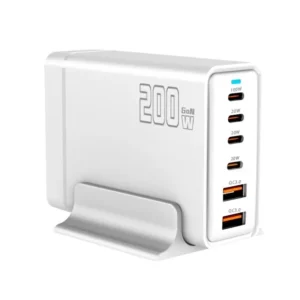 200W USB C Charger Block GaN 6-Ports USB C Charger,Fast Charging Station Hub,PD 65W USB C Laptop Charger Compatible with Phone