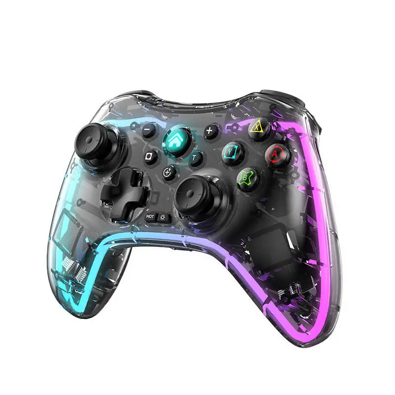 New Model Switch Game Controller Transparent Luminous Controller RGB Android Controller - Image 2