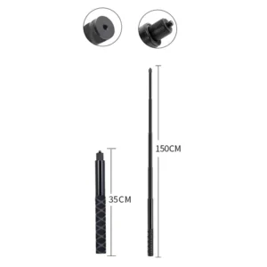 SORRISO 150cm Invisible Selfie Stick Motorcycle Bicycle Handlebar Mount Bracket Selfie Stick Extended Rod for GoPro Insta360 Pack of 2