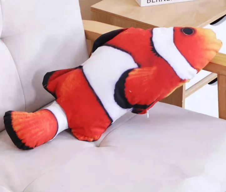 Wholesale Cat Sleeping Chew Toy Fish Plush Pillow Many Types of Fish Cat Toy Pack of 5 - Image 3