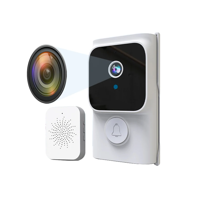 Ip System Smart Waterproof Two-Way Audio Battery Wireless Motion Talking Alexa Video Wifi Doorbell Camera With Video Monitor