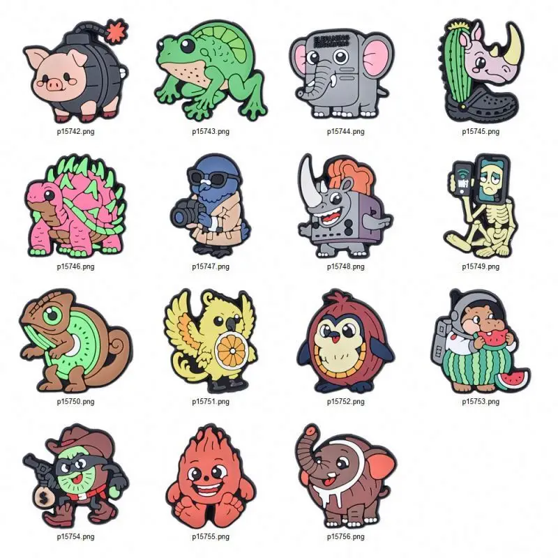 Clog Charms Stranger Things the Classic of Mountains and Rivers Wholesale PVC Designer Shoes Charms - Image 3