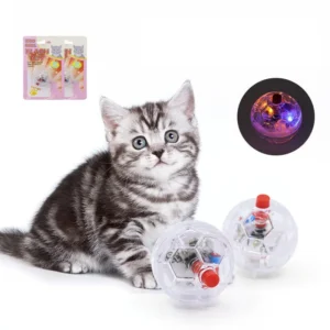 Luminous Interactive Self-Entertaining Smart Cat Teaser Ball Toy Set Football Model Halloween Christmas Valentine's Classic Pack of 100