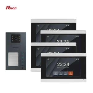 One-Button Tuya App Remote Video Door Phone Villa and Apartment Wired Outdoor Doorbell With Card Type