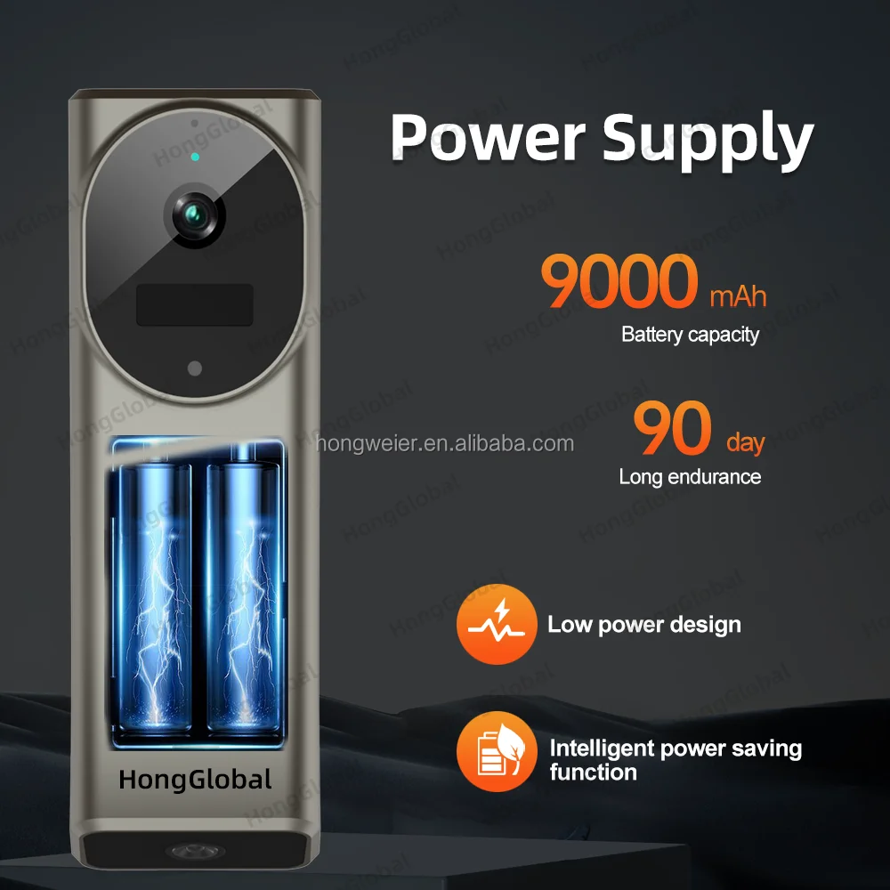 HongGlobal 4MP 2K WiFi Dual Lens Door Video Bell Surveillance Home Security Wireless Camera ICam365 Smart Ring Doorbell Camera - Image 4