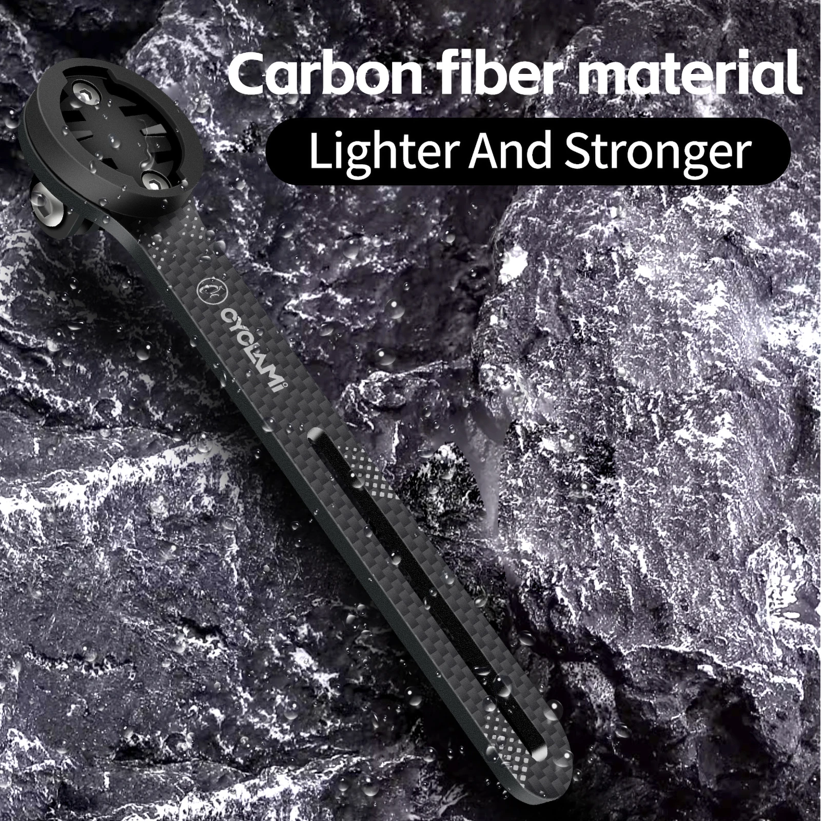 Cyclami Bike Stand Carbon Fiber Integrated Bike Computer Mount - Handlebar Extension Bracket for Garmin, IGPSPORT, GoPro E-bike Pack of 5 - Image 3